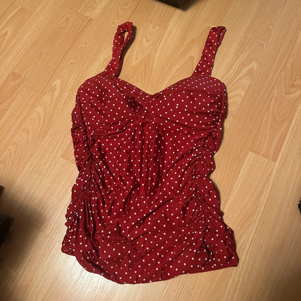 Sweetheart neckline tankini top (adjustable tie straps)